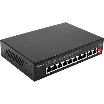 PoE комутатор 8 каналів 1000 Мбіт/с + 2G uplink