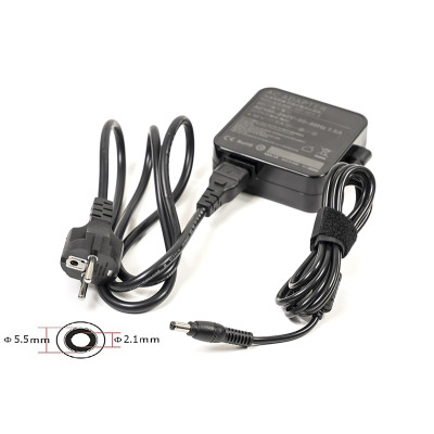 Універсальний блок живлення для ноутбуків PowerPlant 220V, 12V 60W 5A (5.5*2.1) wall mount