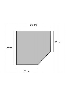 Металевий кутовий стелаж 180x30x90 5 полиць (сірий)