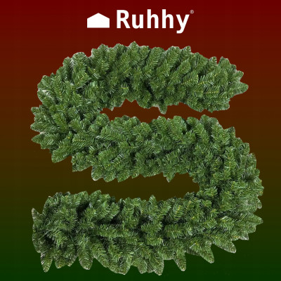 Різдвяний штучний зелений гірляндний вінок Сосна 2,7м Ruhhy (Польща)