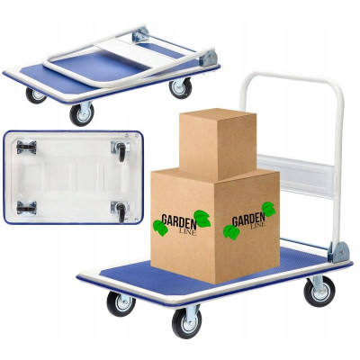 Платформний візок Garden Line (91,5 × 61,5 × 86 см) зі складною ручкою | вантажопідйомність - 300 кг (Польща)
