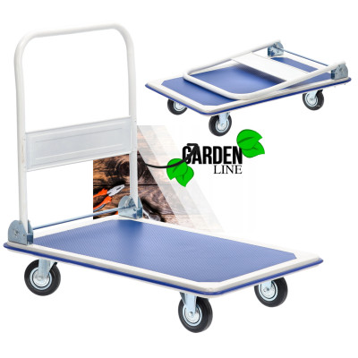 Платформний візок Garden Line (91,5 × 61,5 × 86 см) зі складною ручкою | вантажопідйомність - 300 кг (Польща)