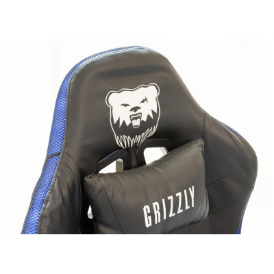Геймерське крісло Grizzly з RGB LED підсвіткою (12 режимів), Чорний