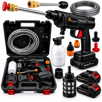 Акумуляторна мийка високого тиску LEO TOOLS 36V + 2 акумулятори (Польща)