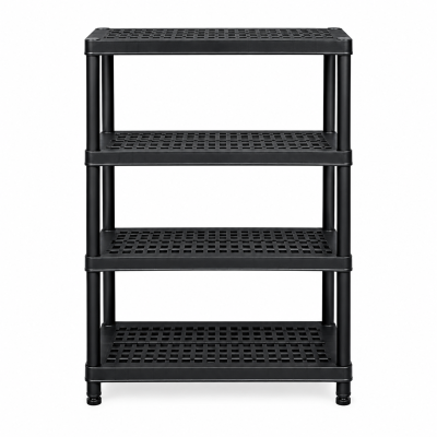 Стелаж пластиковий PRIMA HOME (141 х 91 х 43 см) 4 полиці, навантаження 160 кг, для дому складу гаража підвалу майстерні (Чорний) Стелаж пластиковий PRIMA HOME (141 х 91 х 43 см) 4 полиці, навантаження 160 кг, для дому складу гаража підвалу майстерні (Чорний)