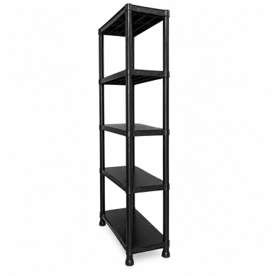 Стелаж пластиковий PRIMA HOME (178,5 х 60 х 30 см) 5 полиць, навантаження 200 кг, для складу гаража майстерні підвалу (Чорний) Стелаж пластиковий PRIMA HOME (178,5 х 60 х 30 см) 5 полиць, навантаження 200 кг, для складу гаража майстерні підвалу (Чорний)