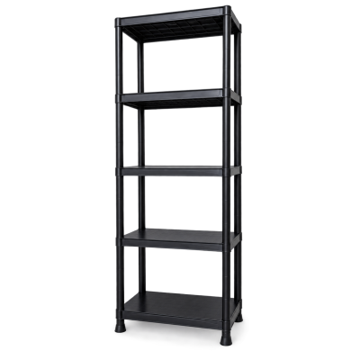 Стелаж пластиковий PRIMA HOME (178,5 х 60 х 30 см) 5 полиць, навантаження 200 кг, для складу гаража майстерні підвалу (Чорний) Стелаж пластиковий PRIMA HOME (178,5 х 60 х 30 см) 5 полиць, навантаження 200 кг, для складу гаража майстерні підвалу (Чорний)