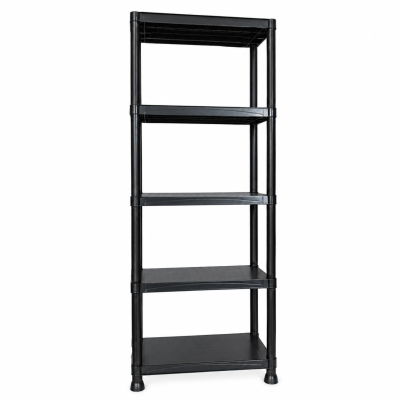 Стелаж пластиковий PRIMA HOME (178,5 х 60 х 30 см) 5 полиць, навантаження 200 кг, для складу гаража майстерні підвалу (Чорний) Стелаж пластиковий PRIMA HOME (178,5 х 60 х 30 см) 5 полиць, навантаження 200 кг, для складу гаража майстерні підвалу (Чорний)