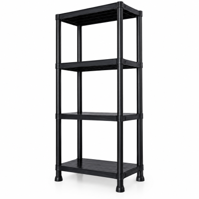 Стелаж пластиковий PRIMA HOME (133,5 х 60 х 30 см) 4 полиці, навантаження 160 кг, для складу гаража підвалу (Чорний) Стелаж пластиковий PRIMA HOME (133,5 х 60 х 30 см) 4 полиці, навантаження 160 кг, для складу гаража підвалу (Чорний)