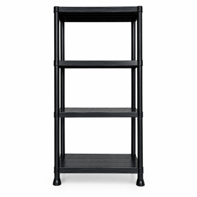 Стелаж пластиковий PRIMA HOME (133,5 х 60 х 30 см) 4 полиці, навантаження 160 кг, для складу гаража підвалу (Чорний) Стелаж пластиковий PRIMA HOME (133,5 х 60 х 30 см) 4 полиці, навантаження 160 кг, для складу гаража підвалу (Чорний)