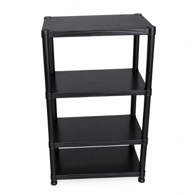 Стелаж пластиковий PRIMA HOME (133,5 х 60 х 30 см) 4 полиці, навантаження 160 кг, для складу гаража підвалу (Чорний) Стелаж пластиковий PRIMA HOME (133,5 х 60 х 30 см) 4 полиці, навантаження 160 кг, для складу гаража підвалу (Чорний)