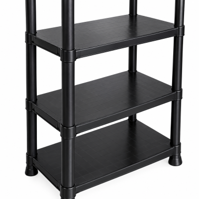 Стелаж пластиковий PRIMA HOME (133,5 х 60 х 30 см) 4 полиці, навантаження 160 кг, для складу гаража підвалу (Чорний) Стелаж пластиковий PRIMA HOME (133,5 х 60 х 30 см) 4 полиці, навантаження 160 кг, для складу гаража підвалу (Чорний)