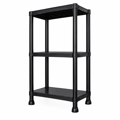 Стелаж пластиковий PRIMA HOME (92,5 х 60 х 30 см) 3 полиці, навантаження 120 кг, для дому складу гаража підвалу (Чорний) Стелаж пластиковий PRIMA HOME (92,5 х 60 х 30 см) 3 полиці, навантаження 120 кг, для дому складу гаража підвалу (Чорний)