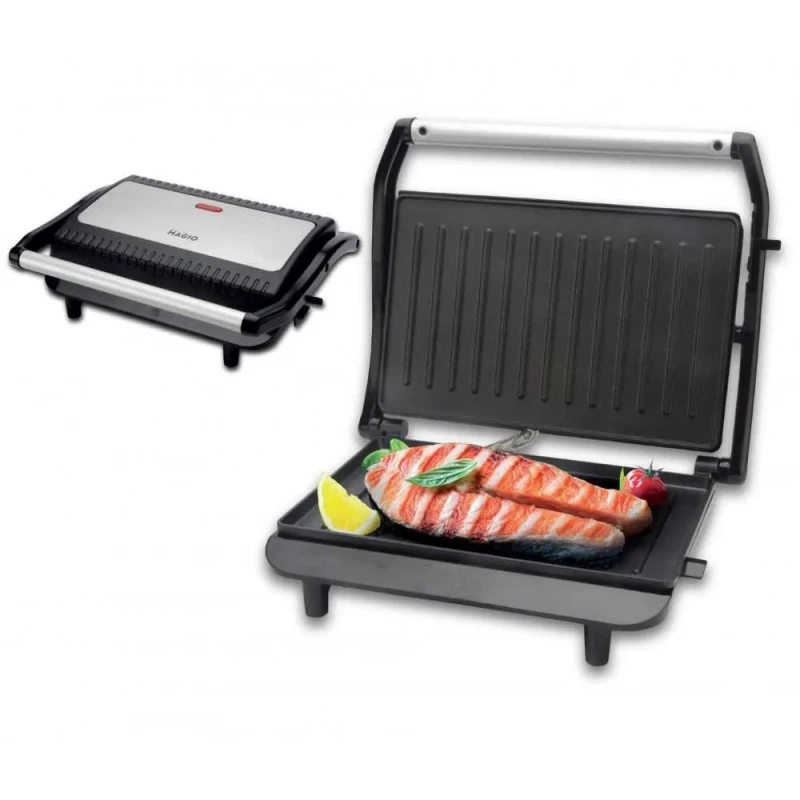 Гриль Magio 900вт.,рег.темп.,індик.готовн.,антиприг.покр.,рег.висоти,відкр.на 180°. MG-364