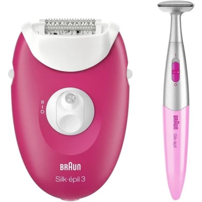 SALE!!! Епілятор Braun від мережі,тип сухий, пінцет.20шт.,з підсвіткою,массажер,триммер. SE3-420