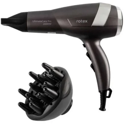 Фен Rotex 2200вт.,2 реж.швидк.,3 реж.темп.,холодне повітря,концентратор,дифузор. RFF220-R