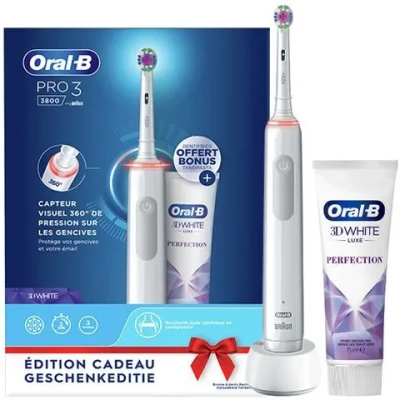 Зубна щітка Oralb PRO 3 3800 3DWhite Cross Action