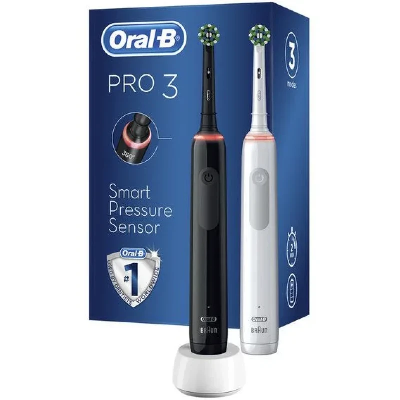 Зубна щітка Oralb Pro 3 3900 Cross Action White+Black