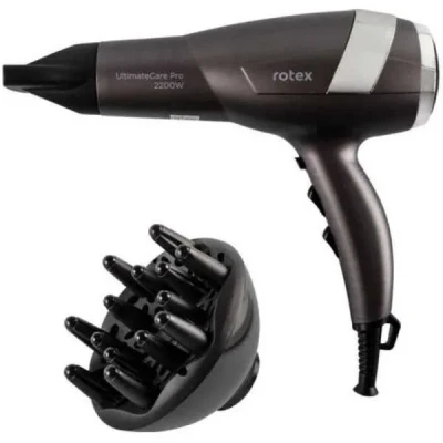 Фен Rotex 2200вт.,2 реж.швидк.,3 реж.темп.,холодне повітря,концентратор,дифузор. RFF220-R