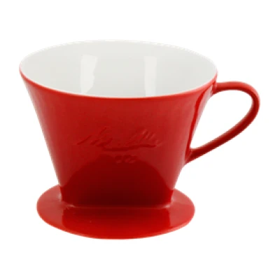 Пуровер Melitta Porcelain Filter Cone 102 Red (4006508218974)