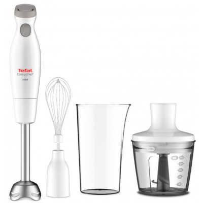 Блендер занурювальний Tefal 450Вт, нерж.ніжк.,стакан-800мл.,подрібнювач-500мл.,вінчик,турборежим. HB453138