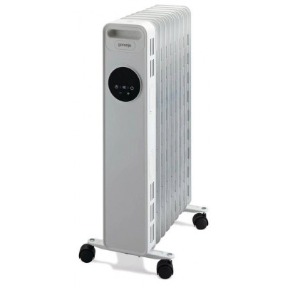 Обігрівач масляний Gorenje 2000вт.,9 секцій,площа обігр.15 кв.м.,LED дисплей,сенсорне керув.,таймер до 24 год.,пульт ДУ. OR 2000 E