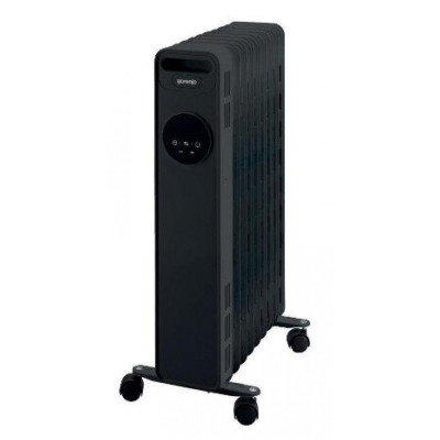 Обігрівач масляний Gorenje 2000вт.,9 секцій,площа обігр.15 кв.м.,LED дисплей,сенсорне керув.,таймер до 24 год.,пульт ДУ. OR 2000 EB
