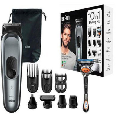 SALE! Машинка для стрижки Braun аккум.100хв.,1-21мм.,бритва,тример,інд.заряд. MGK 7221