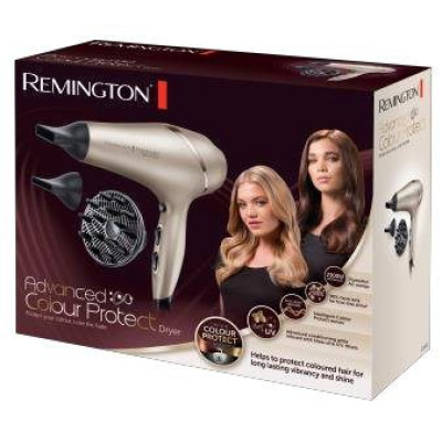 Фен Remington 2300вт.,2 реж.швидкості,3 реж.темп.,дифузор,концентратор 2шт.,датч.захисту кольору,керам.покр.з ультрафіолетовим фільтр.,іонізація. AC8605