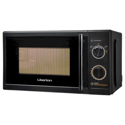 Мікрохвильова піч Liberton 700вт, 20л., Кер. механічне, чорний. LMW-2077M