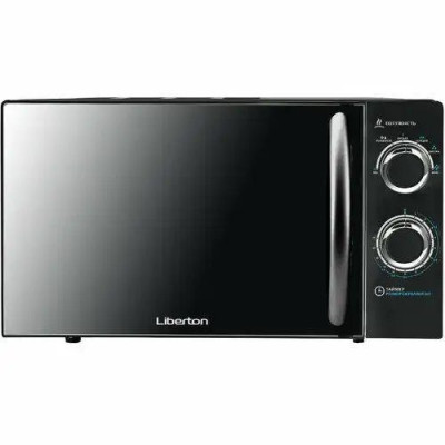 Мікрохвильова піч Liberton 700вт, 20л., 6 реж.кер.механічне,чорний. LMW-2081M