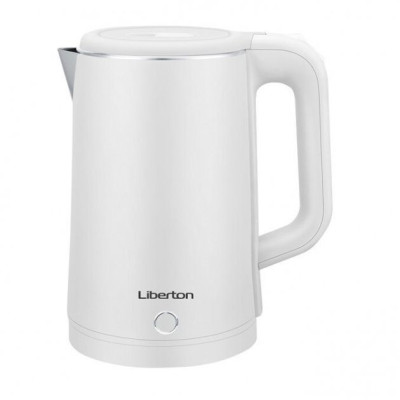 Чайник пластик Liberton 1500вт,1,8л.,нерж.сталь/пластик. LEK-6805