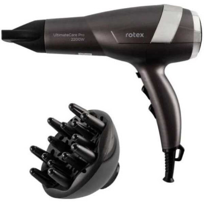 Фен Rotex 2200вт.,2 реж.швидк.,3 реж.темп.,холодне повітря,концентратор,дифузор. RFF220-R