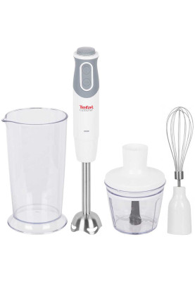 Блендер Tefal 800вт.,ніжка нерж.,вінчик,подрібнювач 500мл.,стакан 800мл.,20 реж.швидк.,турборежим. HB643138