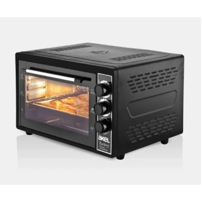 Духовка настільна Akel 38л.,1500вт.,3 реж.темп.,таймер 90хв.,темп.50-320°С,внутрішня підсвітка. AF380LF_black