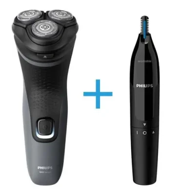 Бритва Philips usb-зарядка,тример для носа на батар. 2хАА в подарунок S1142/02=S1142+NT1650