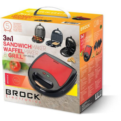 Сендвічниця-мультимейкер Brock 3в1 SSM 2003 RD