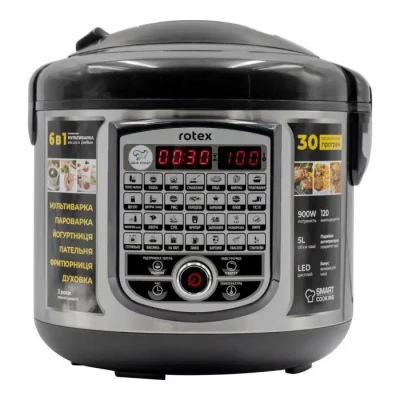 Мультиварка Rotex 30програм 5л, 900Вт, 30 прогр, антипригар х2 RMC505-C Excellence