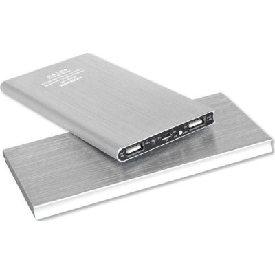 Акумулятор HiTech US13B POWERBANK 20000mAh 2x USB SUPER SLIM silver