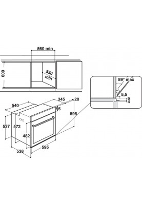 Духовка електрична Whirlpool W6 OM4 4S1 P BSS