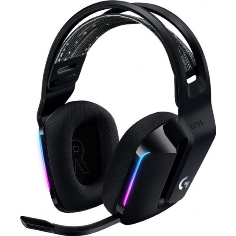 Комп'ютерна гарнітура Logitech G733 Lightspeed Wireless RGB Black (981-000864)