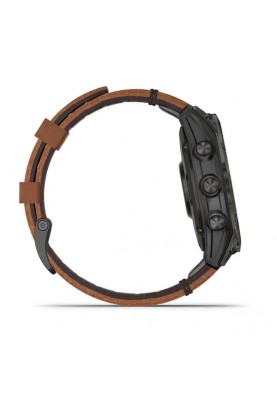 Смарт-годинник Garmin Epix (Gen 2) Sapphire-B. Titanium w. Chestnut L. Band (010-02582-30)