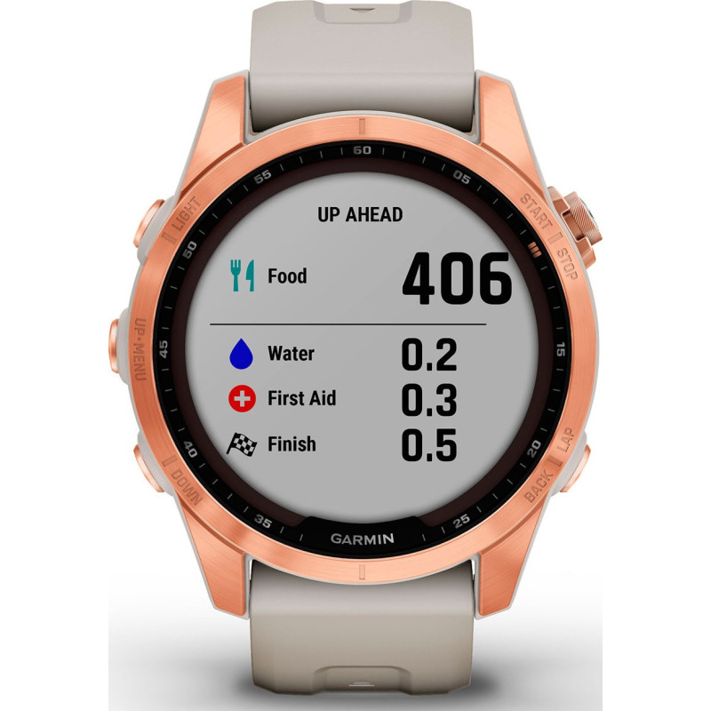 Смарт-годинник Garmin Fenix 7S Solar Rose Gold with Light Sand Band (010-02539-10/11)