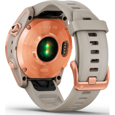 Смарт-годинник Garmin Fenix 7S Solar Rose Gold with Light Sand Band (010-02539-10/11)