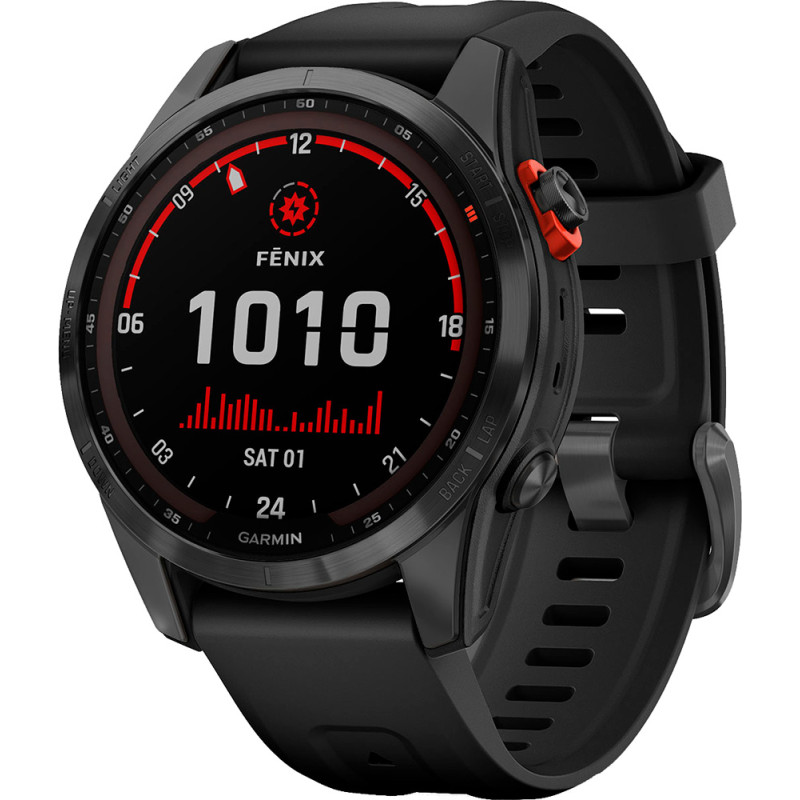 Смарт-годинник Garmin Fenix 7S Solar Slate Gray with Black Band (010-02539-12/13)