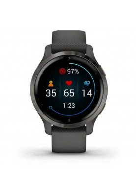 Смарт-годинник Garmin Venu 2S Slate Bezel with Graphite Case and Silicone Band (010-02429-10)