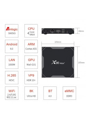 Стационарный медиаплеер X96 MAX+ 4/32GB