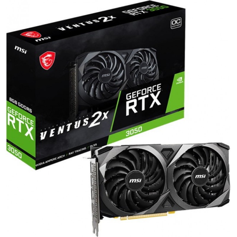 Відеокарта MSI GeForce RTX 3050 VENTUS 2X 8G OC