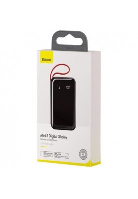 Зовнішній акумулятор (Power Bank) Baseus Mini S 10000mAh Digital Display w/Type-C Black (PPXF-A01) Black