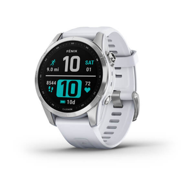 Смарт-годинник Garmin Fenix 7S Silver with Whitestone Band (010-02539-02/03)